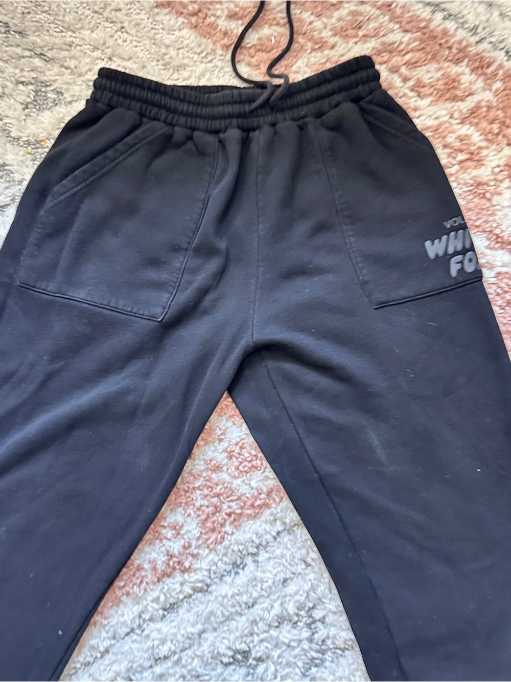 🖤 White 🖤 Fox 🦊 Boutique Off Stage Onxy Vol.3 Sweatpants Black on Black Joggers - Picture 6 of 10